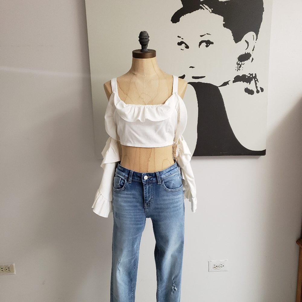 Fashion Nova "Satonni Cold Shoulder Top"